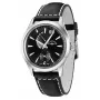 ZENO MAN 6662-7004Q-G1 Swiss Quartz vīriešu pulkstenis 42mm melns ciparnīca ādas siksniņa