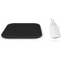 Zens vienvietīgs bezvadu lādētājs Combi Pack USB - Qi sertificēts 10W ātrās uzlādes paliktnis ar 12W sienas adapteri, melns