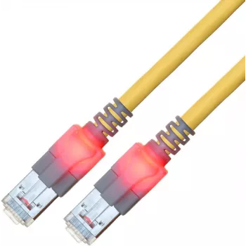 ZVK GmbH EasyLan DualBoot LED CAT 6 SFTP tīkla kabelis RJ-45 male to RJ-45 male 50cm dzeltens CS1OYCDCD0005