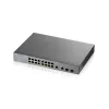 ZyXEL GS1350-18HP-EU0101F Smart Managed Gigabit PoE+ Switch ar 16 PoE+ portiem un 2 SFP augšsaitēm, 250W budžets