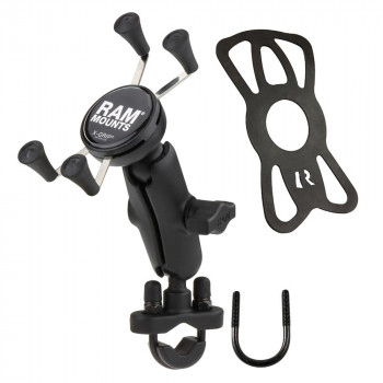 RAM Mounts X-Grip tālruņa turētājs uz stūres ar U veida skavu (RAM-B-149Z-UN7)