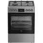 Beko FBMA61330GXDTN gāzes plīts ar vienu 72 l elektrisko cepeškrāsni, 60 cm