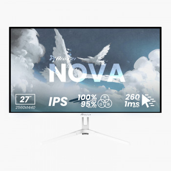 Arozzi Nova AZ-NO-27T2K260-WT 27 collu IPS QHD 260 Hz monitors, balts