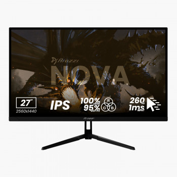 Arozzi Nova AZ-NO-27T2K260-BK 27 collu IPS QHD 260 Hz monitors, melns