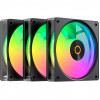OCYPUS Gamma F12 Elite ARGB Reverse 3-Pack 120 mm korpusa ventilators melns