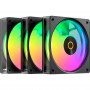 OCYPUS Gamma F12 Elite ARGB Reverse 3-Pack 120 mm korpusa ventilators melns