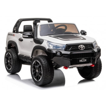 LEAN CARS Elektriskā braucamā mašīna Toyota Hilux balta 12V ar vecāku tālvadības pulti