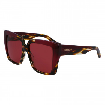 Ferragamo Sieviešu Saulesbrilles SF1060SN-215, Havanas rāmis, Brūns gradienta lēcas, 55mm