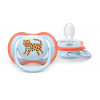 Philips AVENT Ultra Air māneklis 0-6 mēneši, 2 gab., simetrisks silikona knupītis, bez BPA, sterilizācijas futrālis
