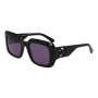 Longchamp LO753S5120001 sieviešu kvadrātveida saulesbrilles, melns acetāta ietvars, pelēkas lēcas, 51/20/140 mm