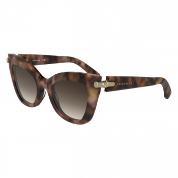 Longchamp LO775S-690 sieviešu saulesbrilles, Havana rāmis, brūnas gradienta lēcas, 50mm