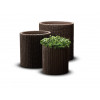 KETER puķu podu komplekts Cylinder Planters S+M+L brūns