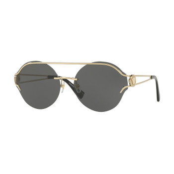 Versace sieviešu pilotējošās saulesbrilles VE21841252876 gaiši zelta ar pelēku gradientu 61mm