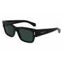 Ferragamo vīriešu SF2011S-001 taisnstūra saulesbrilles, melns rāmis, pelēkas lēcas, 53mm
