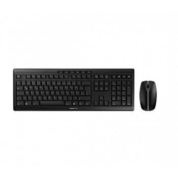 CHERRY Stream Desktop tastatūra ar peli, RF bezvadu, melna, beļģu