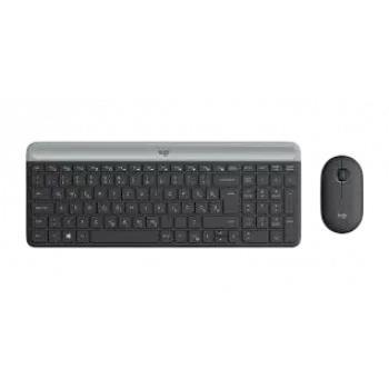 LOGITECH plāna bezvadu tastatūras un peles komplekts Mk470 - Grafīts Qwerty Čehijas