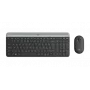LOGITECH plāna bezvadu tastatūras un peles komplekts Mk470 - Grafīts Qwerty Čehijas