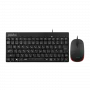 Perixx PERIDUO-212 DE, mini USB tastatūras un peles komplekts, melns