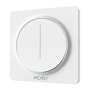 MOES ZS-SY-EUD Zigbee sienas skārienregulators, balts, vajadzīgs neitrālvads