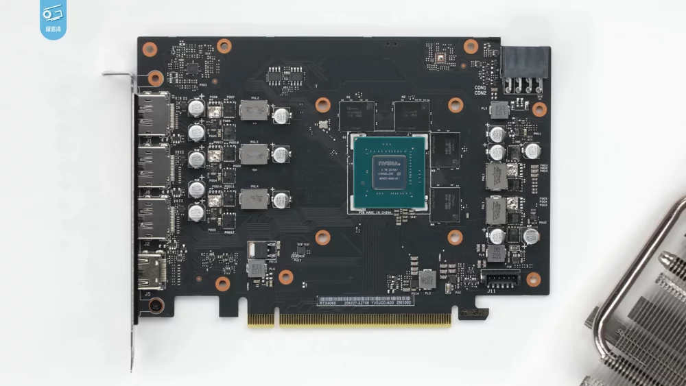 Graphics card circuit board with GPU chip